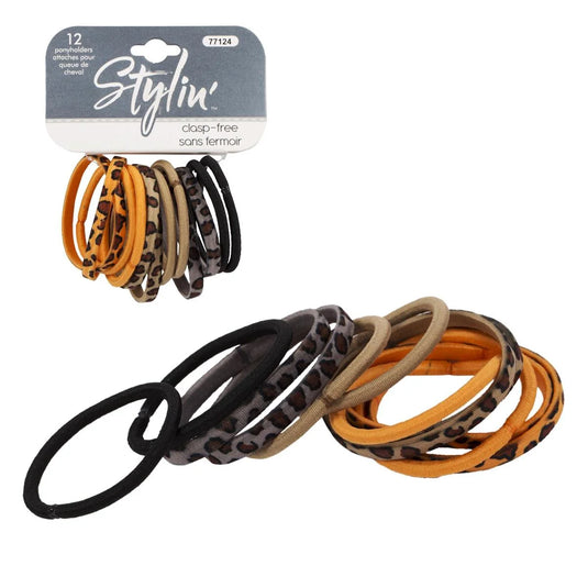 Stylin, 12pcs Animal Ponyholders, clasp-free, h/c