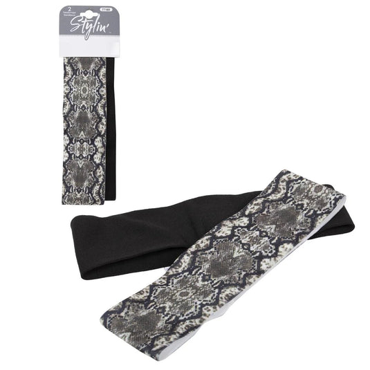 Stylin, 2-pc Headwraps, Snake, hc