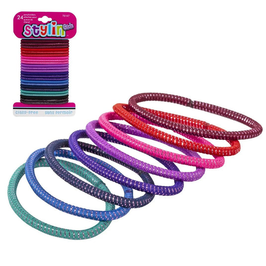 Stylin G, 24p clasp free Ponyholder Mylar&solid, Assorted, hc