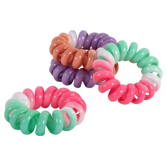 Stylin G, 4-PC Ombre Coil Ponyholders, Clasp-Free, h/c