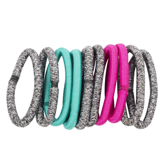 Stylin, 10-PC Thick Ponyholder clasp free, h/c