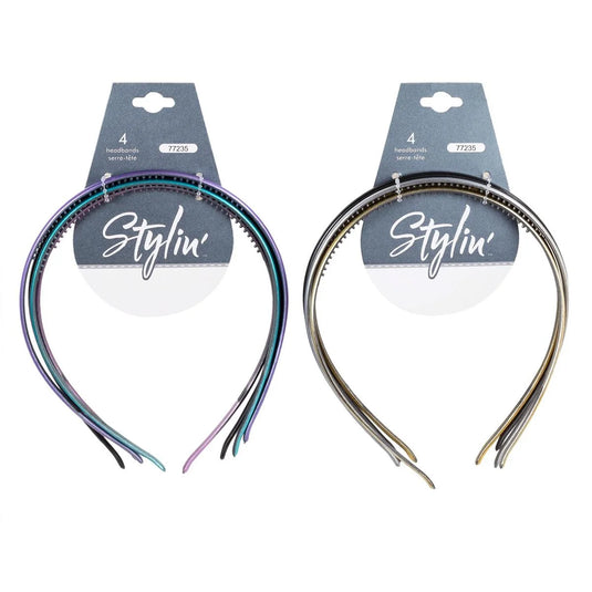 Stylin, 4p Headband Metallic, Hc