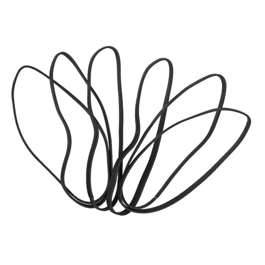 Stylin, 6p Black Headwraps ,clasp free,header card