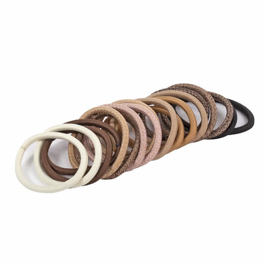 Stylin, 18p Ponyholders, clasp free Biege & Brown,header card