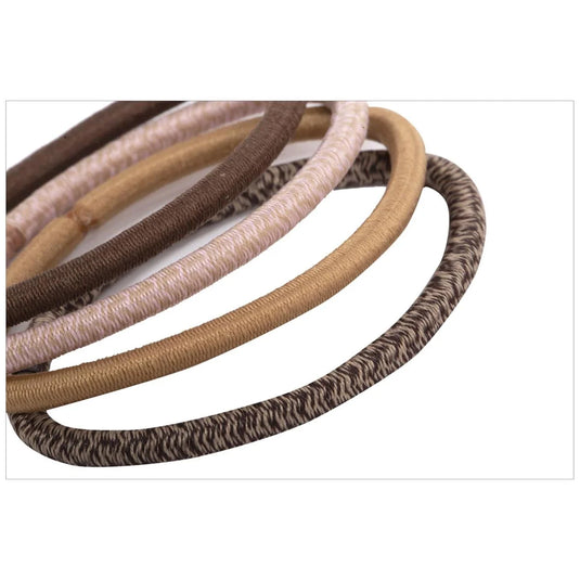 Stylin, 18p Ponyholders, clasp free Biege & Brown,header card