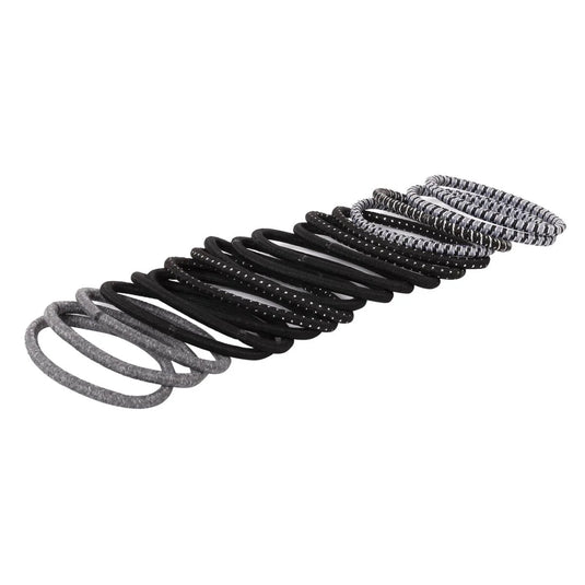 Stylin, 18p Ponyholders blk & gry variety,header card