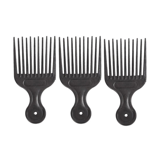 Stylin 3-pc Hair Pick Comb set, Black colour, b/c