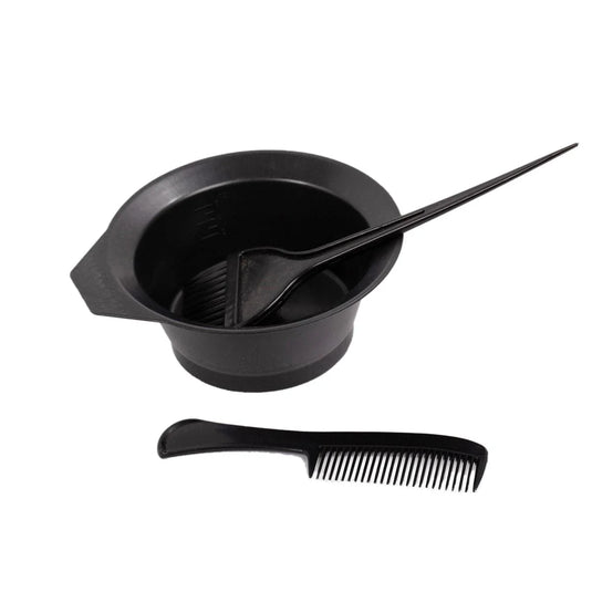 Bodico 3-pc Hair Colouring Set, clear pvc bag w/header(HZ)