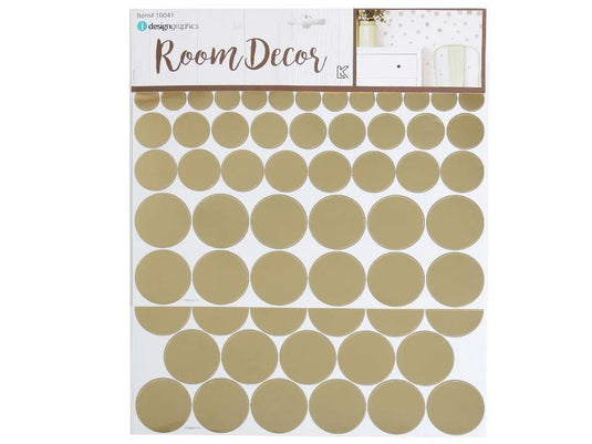 iDesign Wall Decals, Foil Dots, 2sheets, Gold, pbh