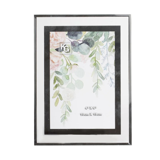 KG Kailey 4X6" Glass Frame W/SILVER (AZ)
