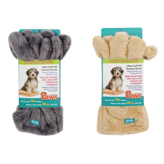 PAWS Pet Drying Gloves, 2/s Wrapcard