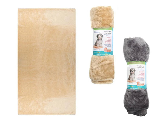 PAWS 27.5"x 44" Pet Drying Towel, Wrapcard