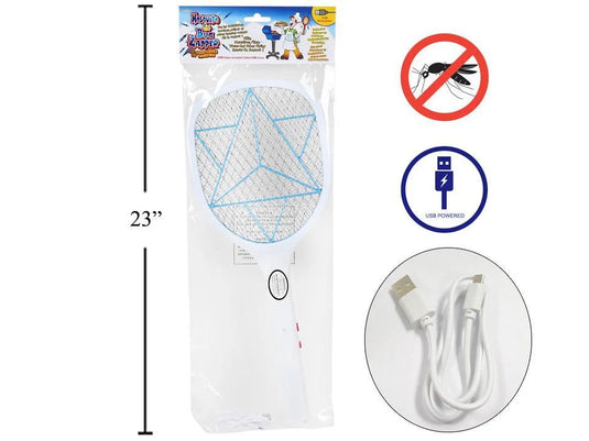 19" USB Rechargable Mosquito & Bug Zapper w/White Handle, pbh