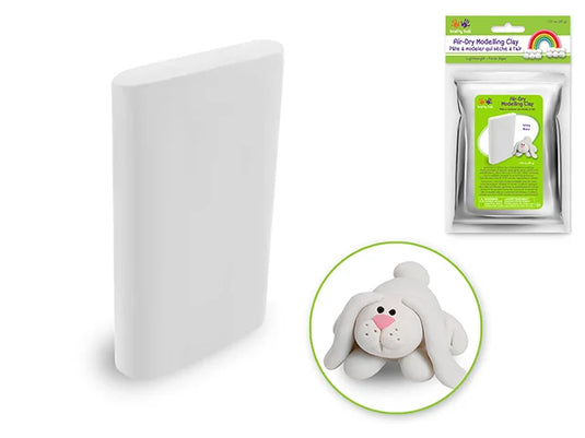 Krafty Kids: 30g Air-Dry Modelling Clay Lightweight F) White