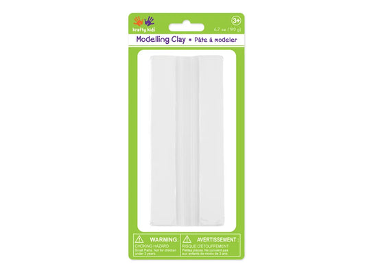 Krafty Kids: Modelling Clay 190g Solid Colors G) White