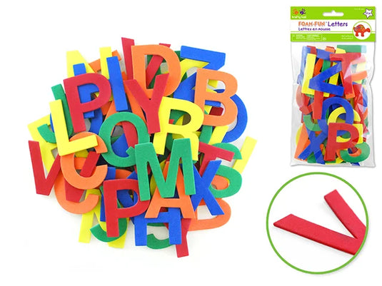 Krafty Kids: 2" Foam-Fun Letters x52 Self-Stick C) Helvetica Primary