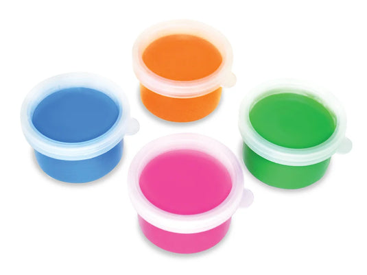 Krafty Kids: Fingerpaint Tubs x4 Asst Colors 80ml C) Neons