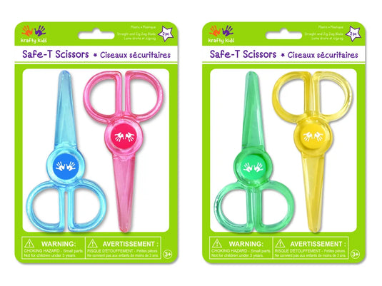Krafty Kids: 4.5"+5" Safe-T Plastic Blade Scissors