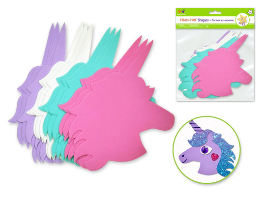 Krafty Kids: 6" Foam Shapes M) Unicorn