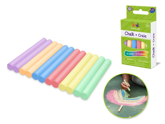 Krafty Kids: Lil' Artist Chalk 12pk Washable A) Color Mix