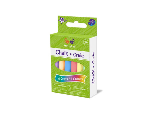 Krafty Kids: Lil' Artist Chalk 12pk Washable A) Color Mix