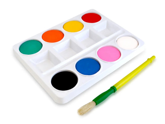 Krafty Kids: Jumbo Watercolor Paint Palette Set w/Brush