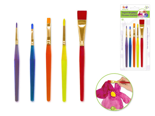 Krafty Kids: Lil' Artist Acrylic Brushes x5 Multi-Color