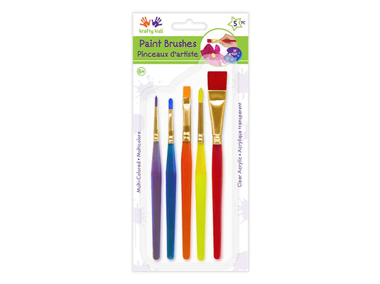 Krafty Kids: Lil' Artist Acrylic Brushes x5 Multi-Color