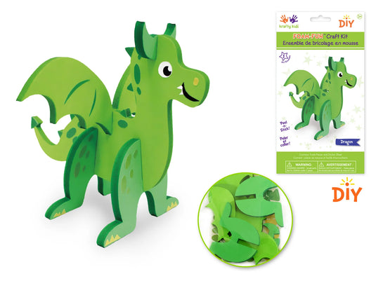 Krafty Kids Kit: DIY Foam-Fun Standing Kit (makes 1) A) Dragon