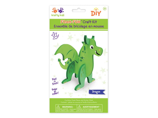 Krafty Kids Kit: DIY Foam-Fun Standing Kit (makes 1) A) Dragon