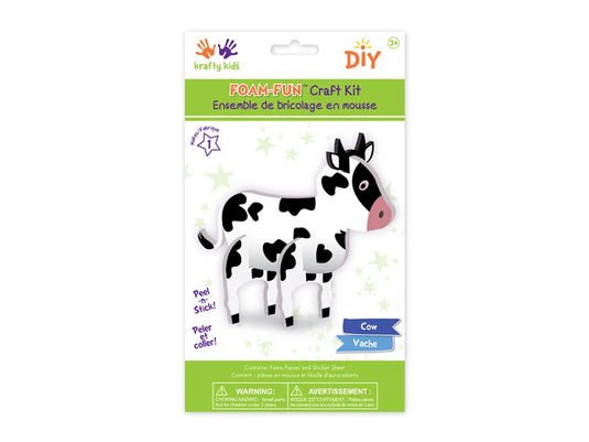 Krafty Kids Kit: DIY Foam-Fun Standing Kit (makes 1) J) Cow