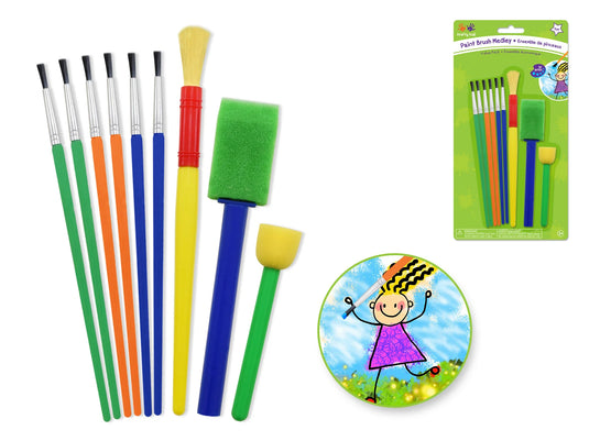 Krafty Kids: Lil' Artist Brush Medley x9 Value-Pack Multi-Color