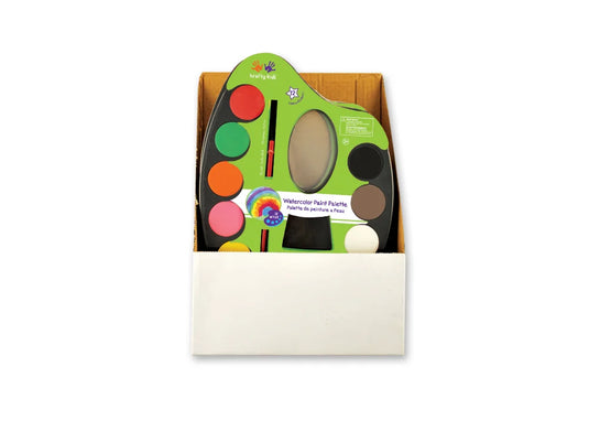 Krafty Kids: 9.8"x6.6" Lil' Artist Watercolor Palette 12-Color w/Brush
