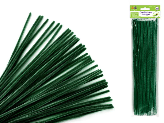 Chenille Stems: 6mmx30cm 40/pk Pipe Cleaners E) Hunter Green