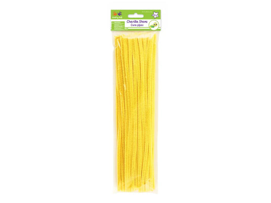 Chenille Stems: 6mmx30cm 40/pk Pipe Cleaners O) Yellow