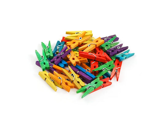 Craftwood: 1 3/16" Mini Clothespins Colored 40/pk