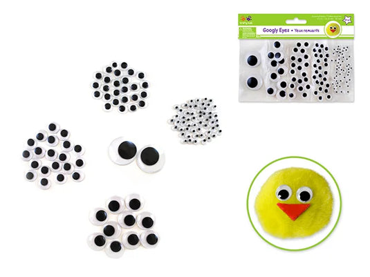 Paste-On Googly Eyes: 5mm-25mm Asst x112 w/5-compartments