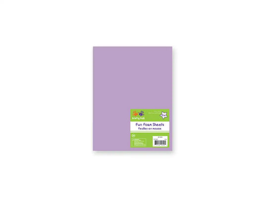 Fun Foam Sheets: 9"x12" Bulk 2mm Barcoded Sheets Y) Lilac