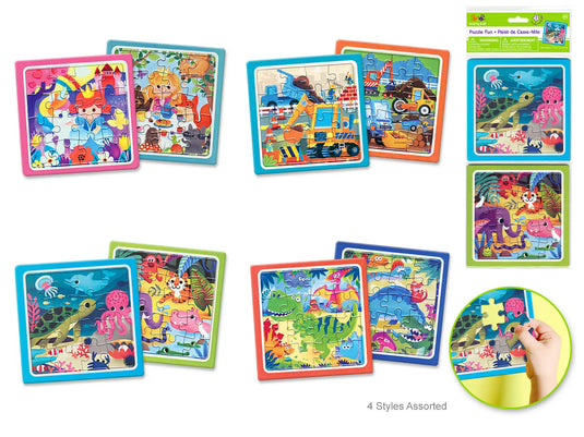 Krafty Kids: 6"x6" Puzzle-Fun 2ct (16pc+20pc) 1.5mm Gloss A) Playtime