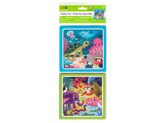 Krafty Kids: 6"x6" Puzzle-Fun 2ct (16pc+20pc) 1.5mm Gloss A) Playtime