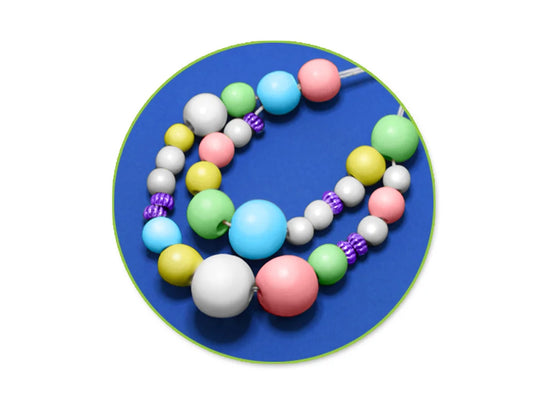 Craftwood: Glossy Round Beads Asst Color+Size 42pc E) Classic