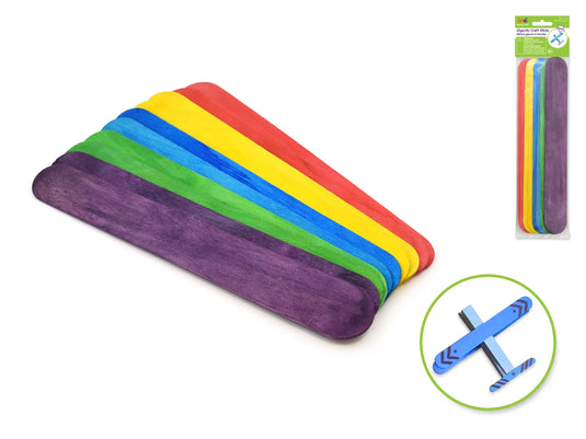 Craftwood: 10"x1.3" Gigantic Craft Sticks 10/pk B) Colored