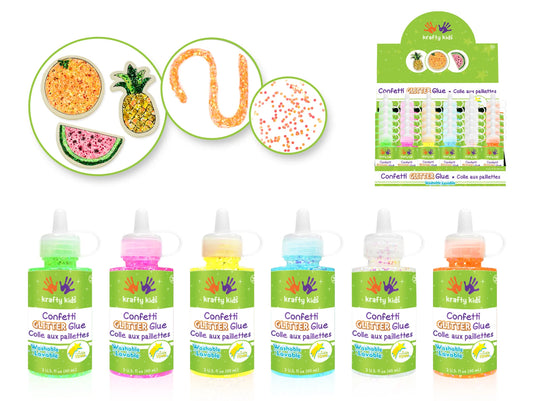 Twinkle Town: 60ml Confetti Glitter Glue PDQ 8eax6col A) Laser