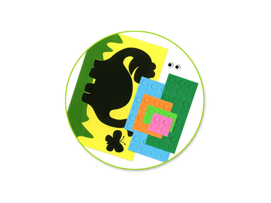 Krafty Kids Kit: DIY Foam-Fun Mosaic Kit A) Dino