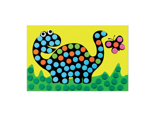 Krafty Kids Kit: DIY Foam-Fun Mosaic Kit A) Dino