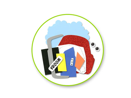 Krafty Kids Kit: DIY Foam Friends Craft Kit Peel-n-Stick 04) Car