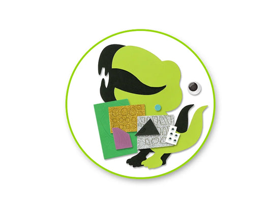 Krafty Kids Kit: DIY Foam Friends Craft Kit Peel-n-Stick 06) T-Rex