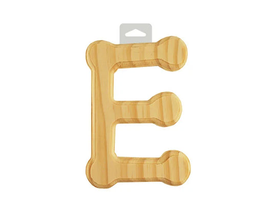 Wood Letters: 6" Bevel Cut Natural E