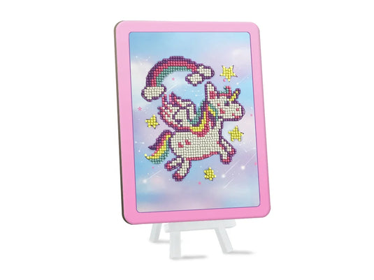 Krafty Kids Kit: 8.8"x6.8" DIY Diamond Painting Kit w/Easel E) Baby Unicorn