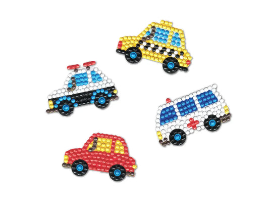 Krafty Kids Kit: Diamond Painting DIY Sticker Kit 2Shts H) Vehicles